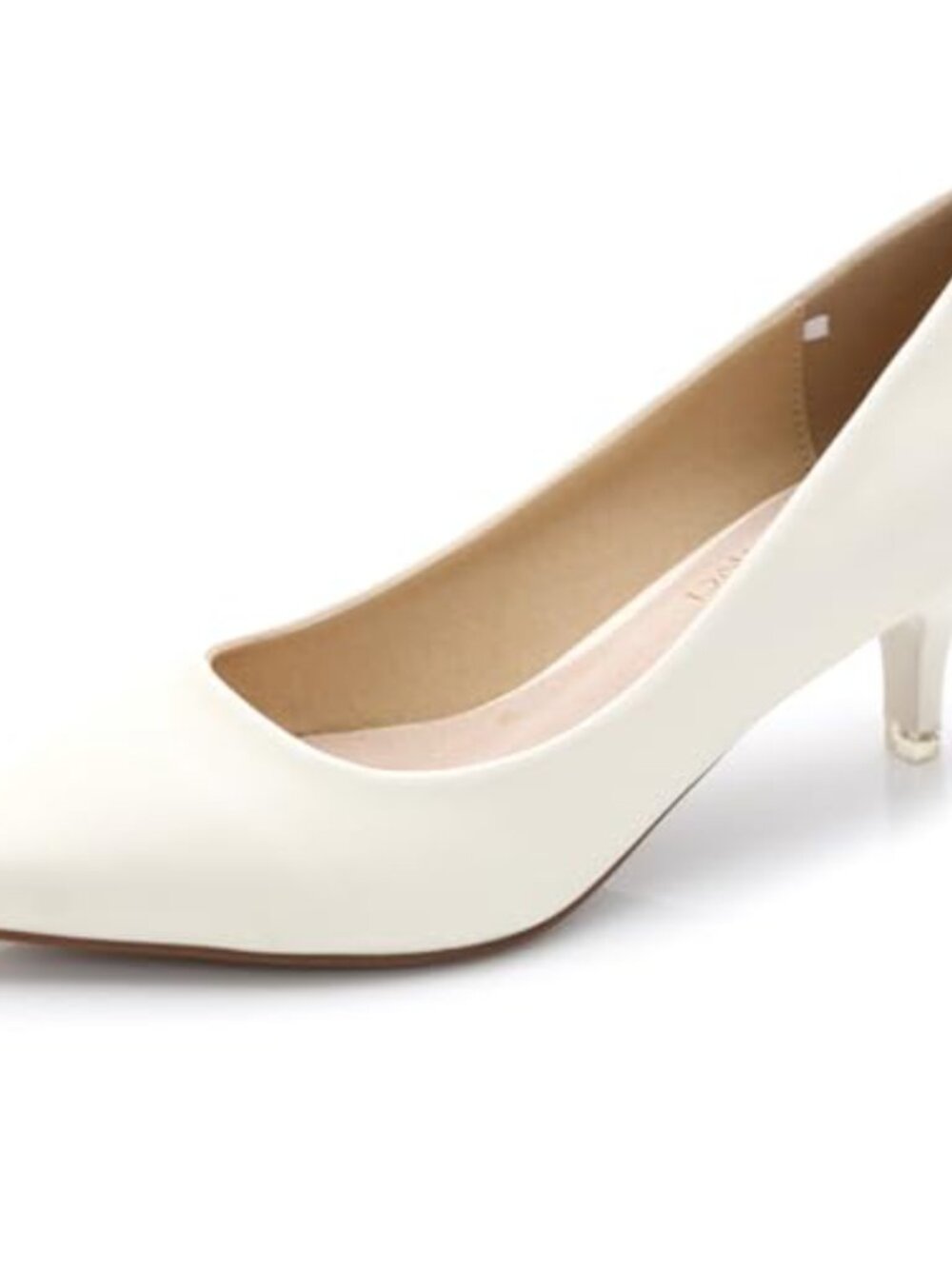 Kitten Heels Pointed Toe Pump Faux Leather Comfortable Dress Shoe
